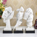 Creative famous marble abstract head bust statue stone no listening speaking looking sculptures
